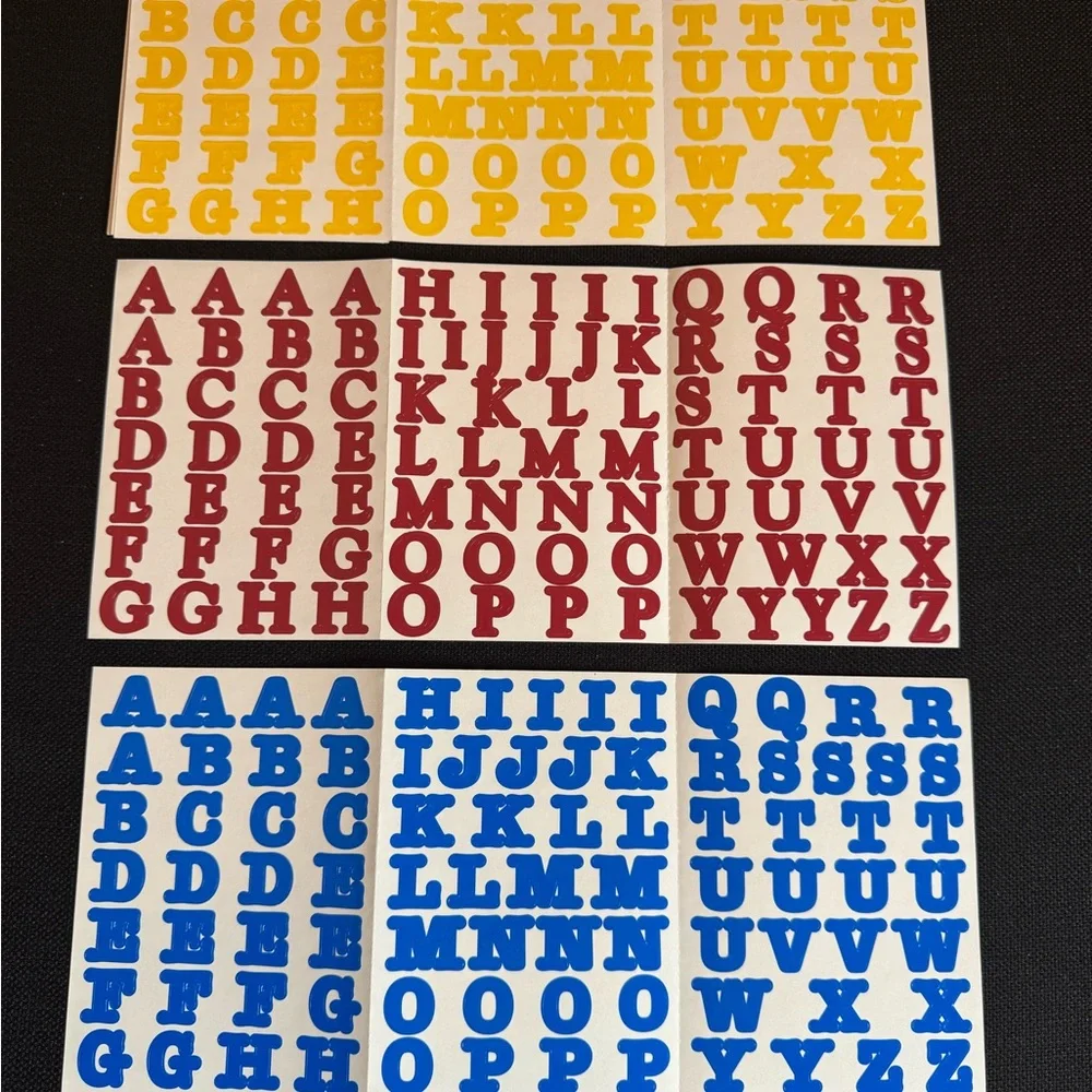 Creative Memories All Caps Alphabet Sets for Scrapbooking Lot of 5